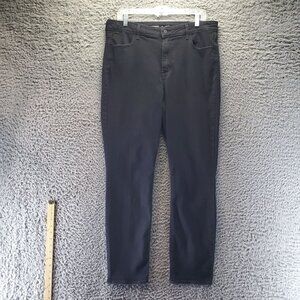 Old Navy Jeans Womens 14 Black High-Rise Straight Stretch Denim